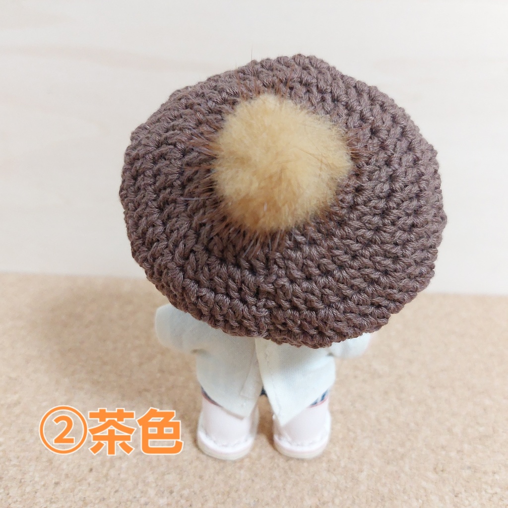 ぬい帽子 ベレー帽ミンクファー
