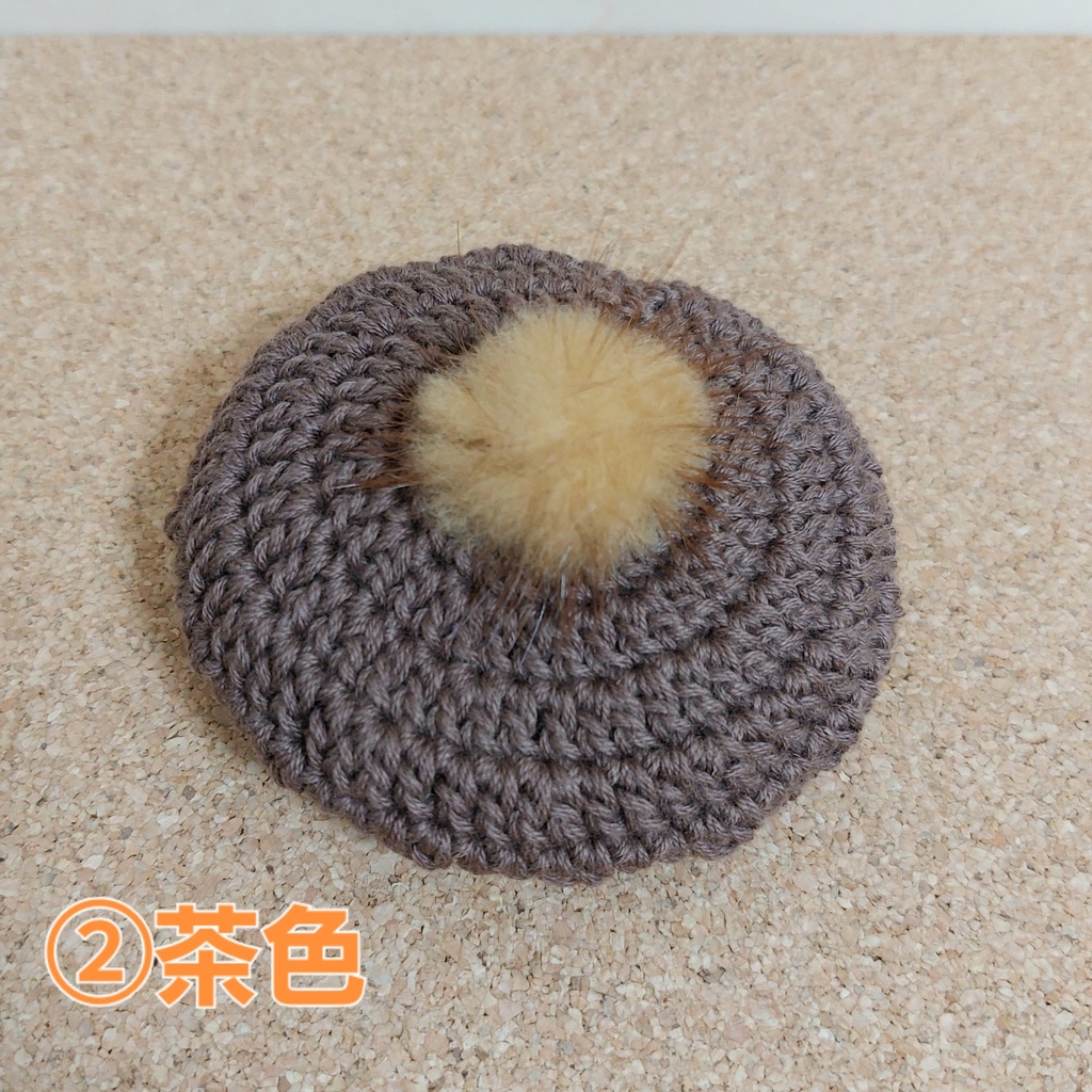 ぬい帽子 ベレー帽ミンクファー