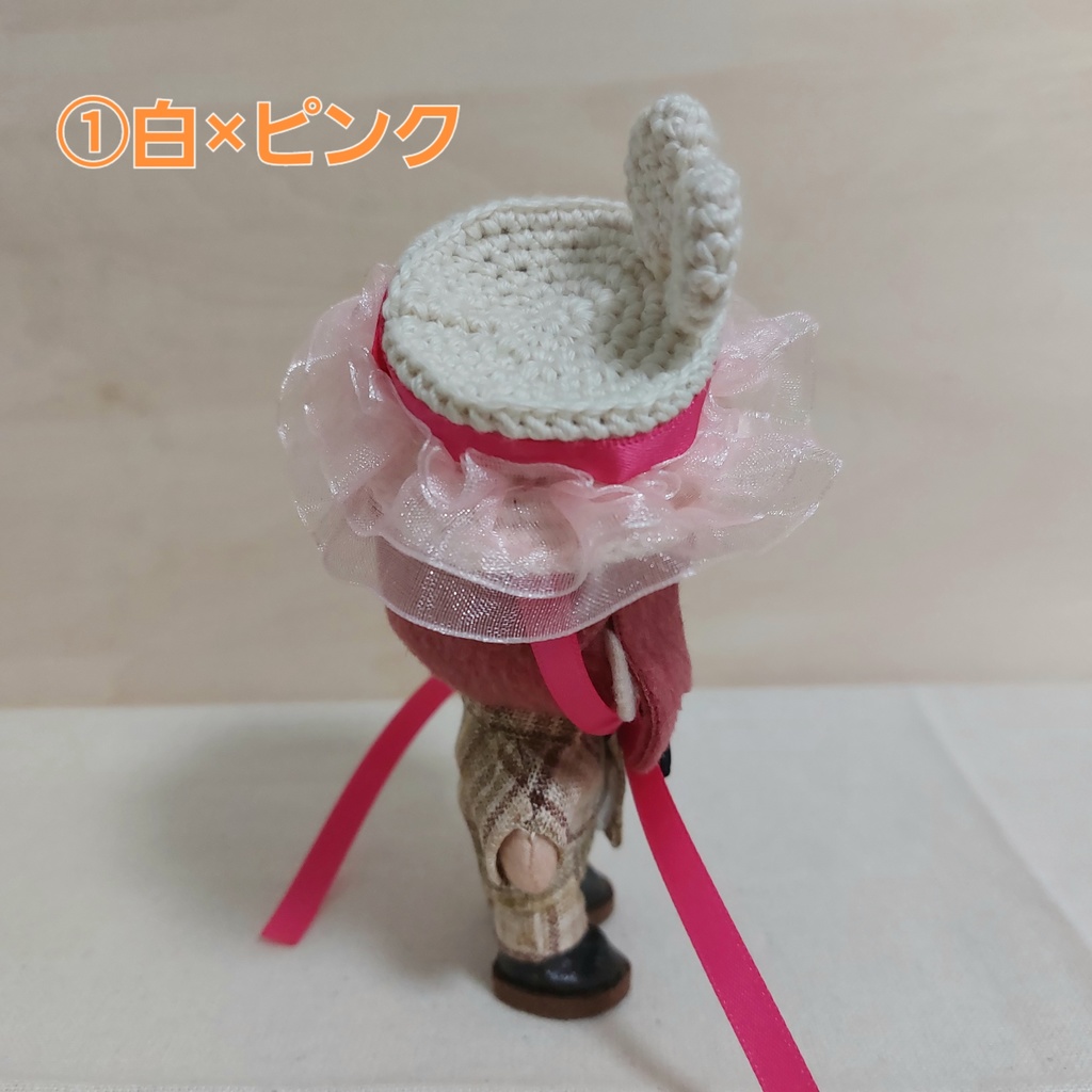 ぬい帽子 ベレー帽ミンクファー