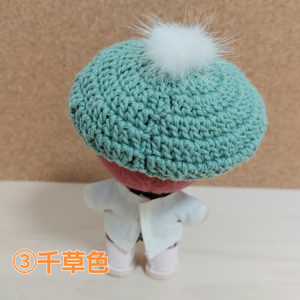ぬい帽子 ベレー帽ミンクファー