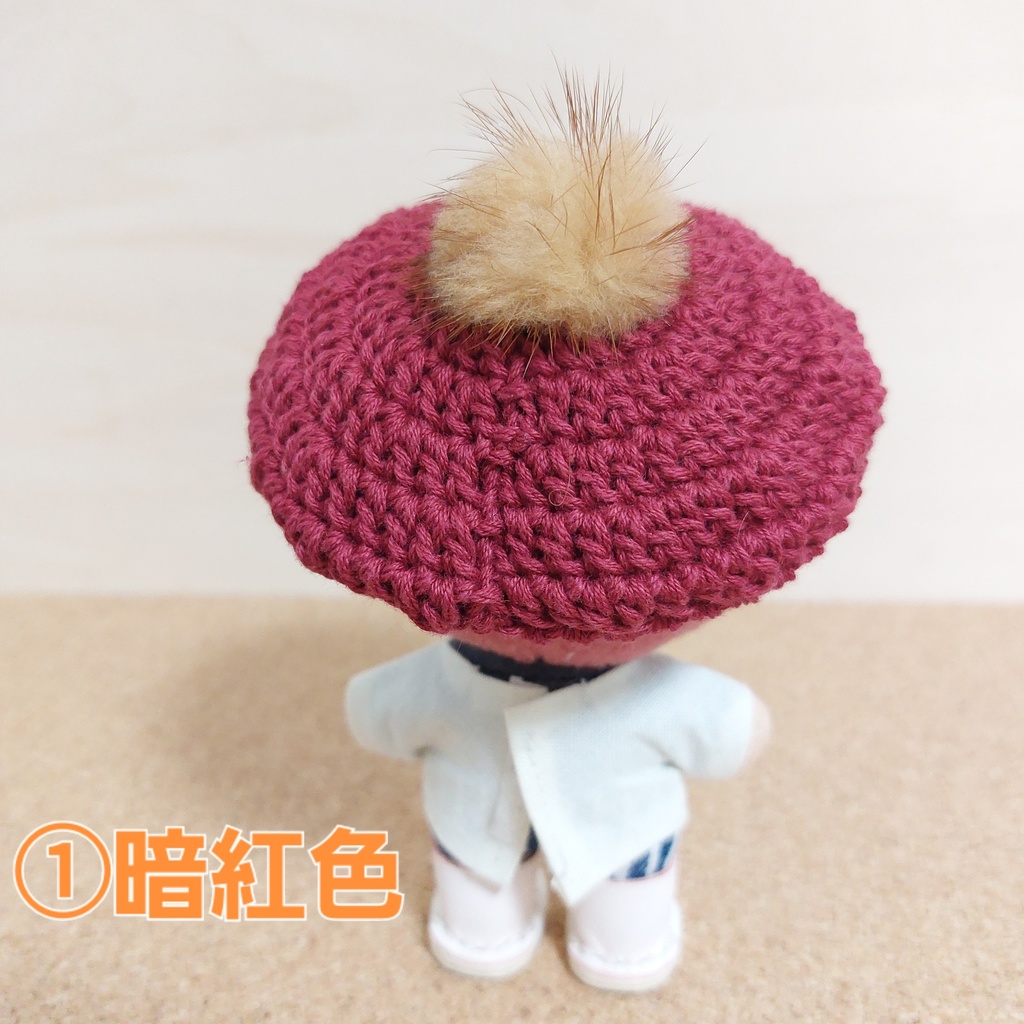 ぬい帽子 ベレー帽ミンクファー