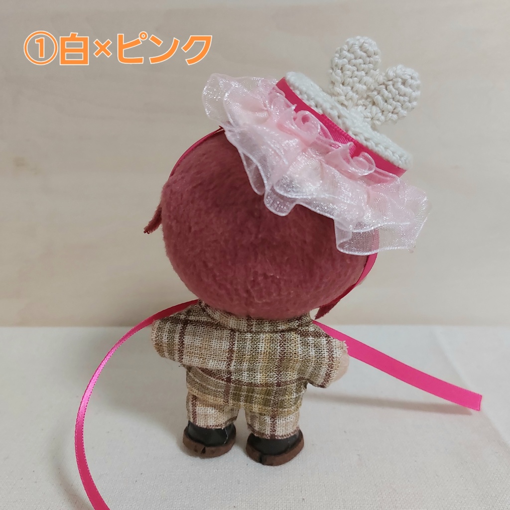 ぬい帽子 ベレー帽ミンクファー