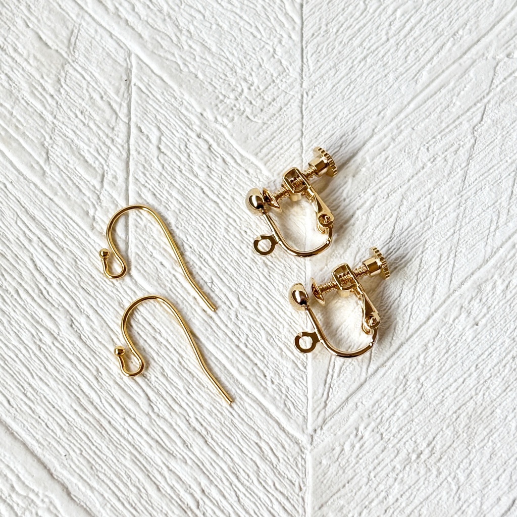 【Sサイズ】アルコールインクアート耳飾り(単色タイプ)