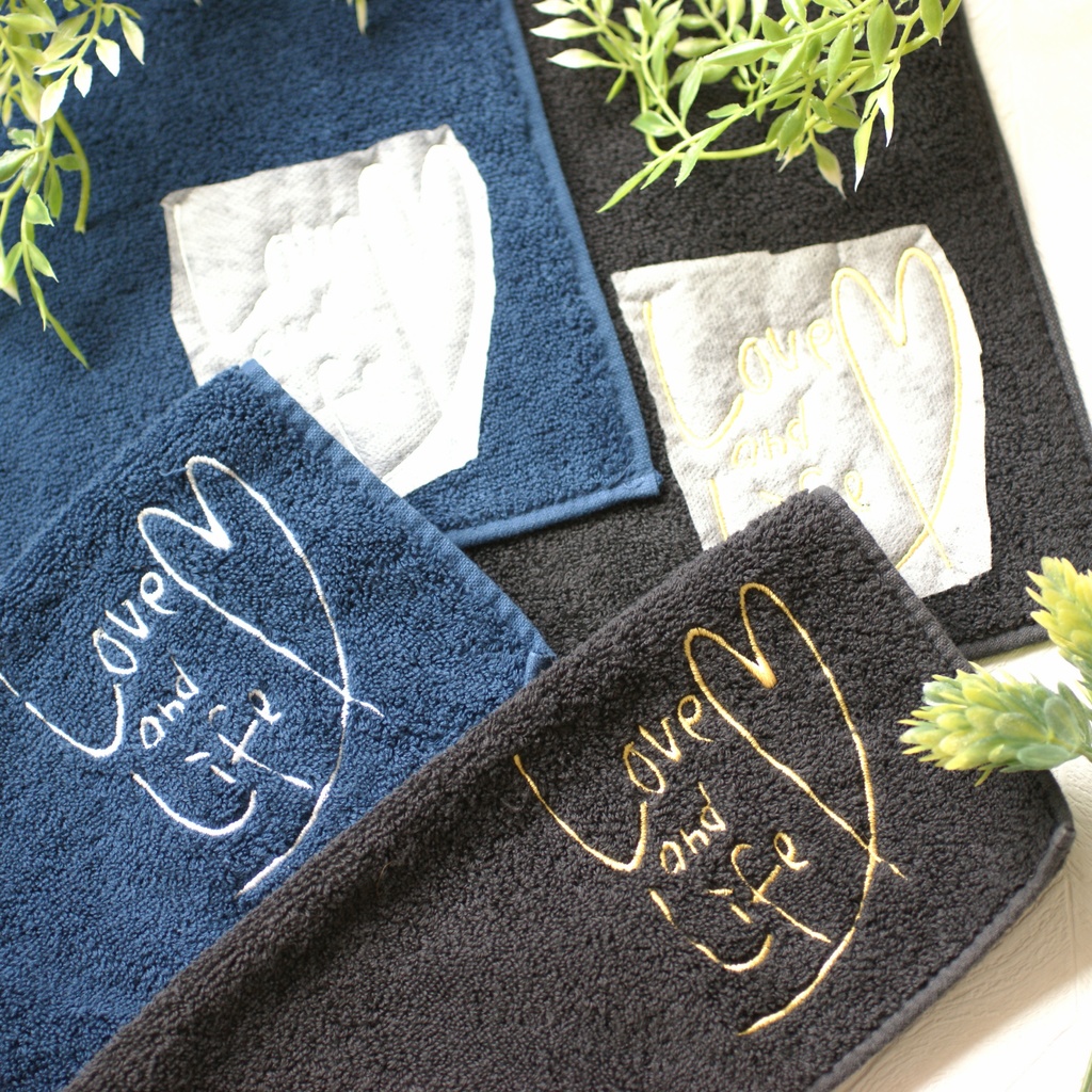 L&Lタオルハンカチ(黒・紺)