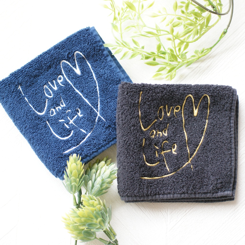 L&Lタオルハンカチ（黒・紺）