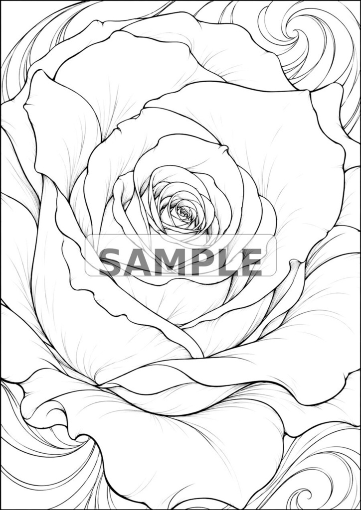 秀虎アート塗り絵|FLOWER 01