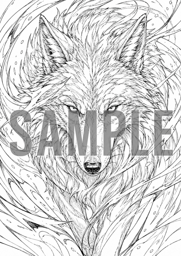 秀虎アート塗り絵|BEAST 01