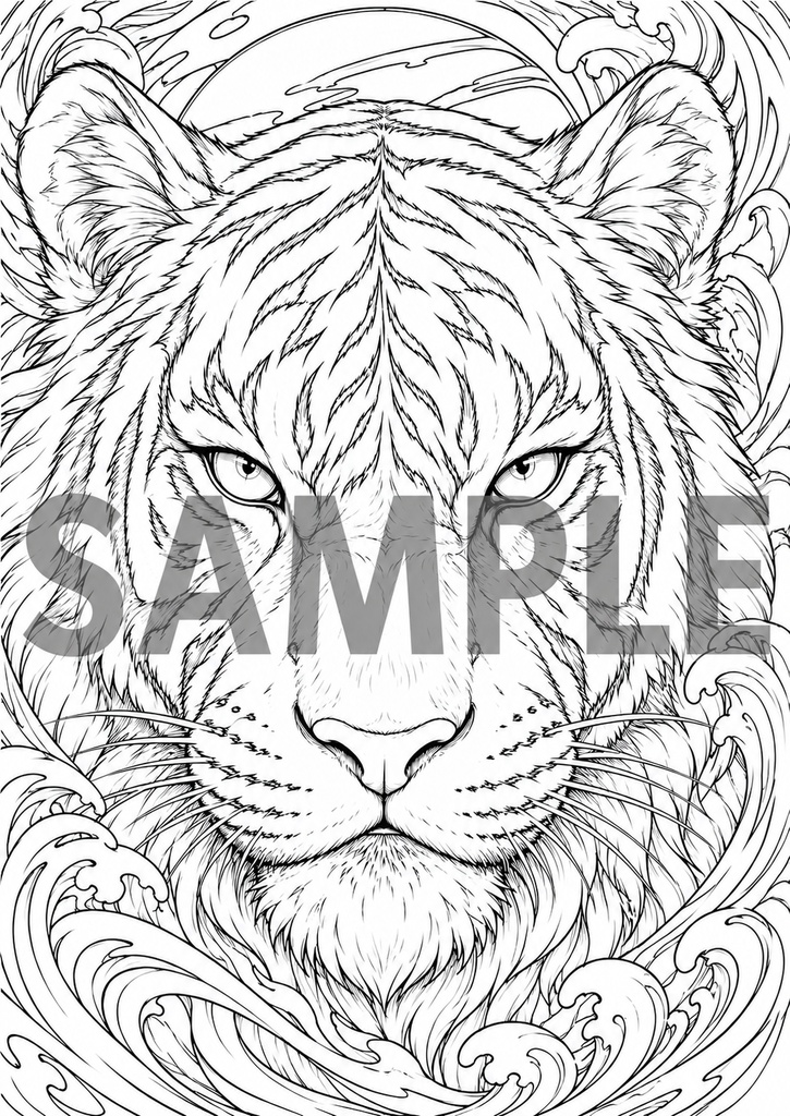 秀虎アート塗り絵|BEAST 01