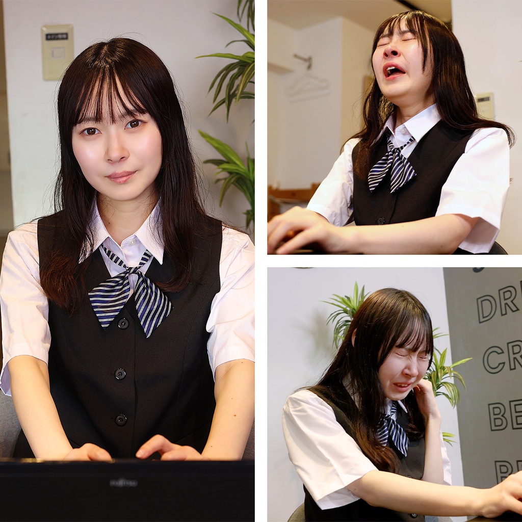 花粉症でくしゃみが止まらないさくらさん Sakura has hay fever and can't stop sneezing