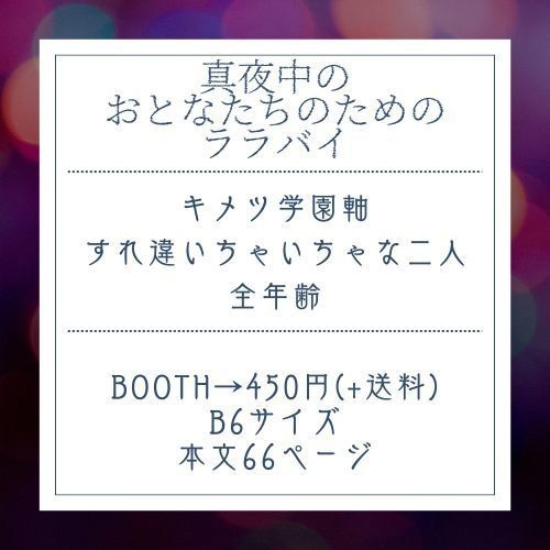 真夜中のおとなたちのためのララバイ（匿名配送）
