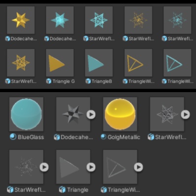 【VRChat対応】【十二面体星】Dodecahedral Star Set for UnityPackage