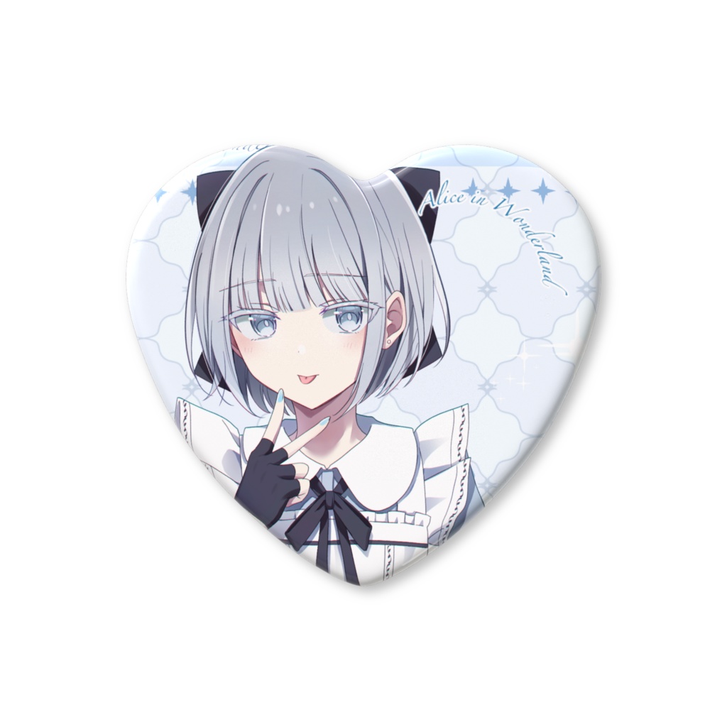 童話スタイルハート缶バッジ【天使系少年】