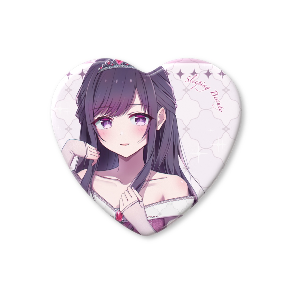 童話スタイルハート缶バッジ【ゴスロリ少女/micro代理】