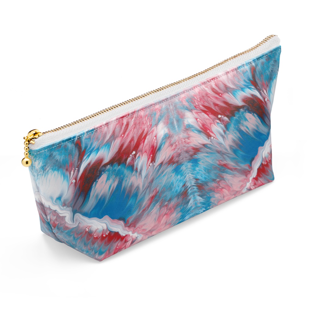 色彩の羽根 ポーチ_001 白ファスナー&黒ファスナー