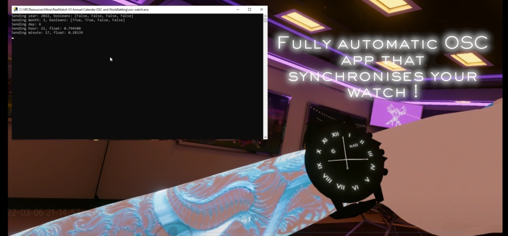 Real Time Watch v4 - The Perpetual Calendar Watch for VRChat 3.0. avatars