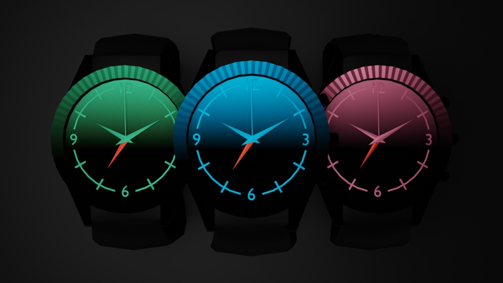 Realtime WatchV4 : The North Pole Double Timezone Watch for VRChat 3.0. avatars