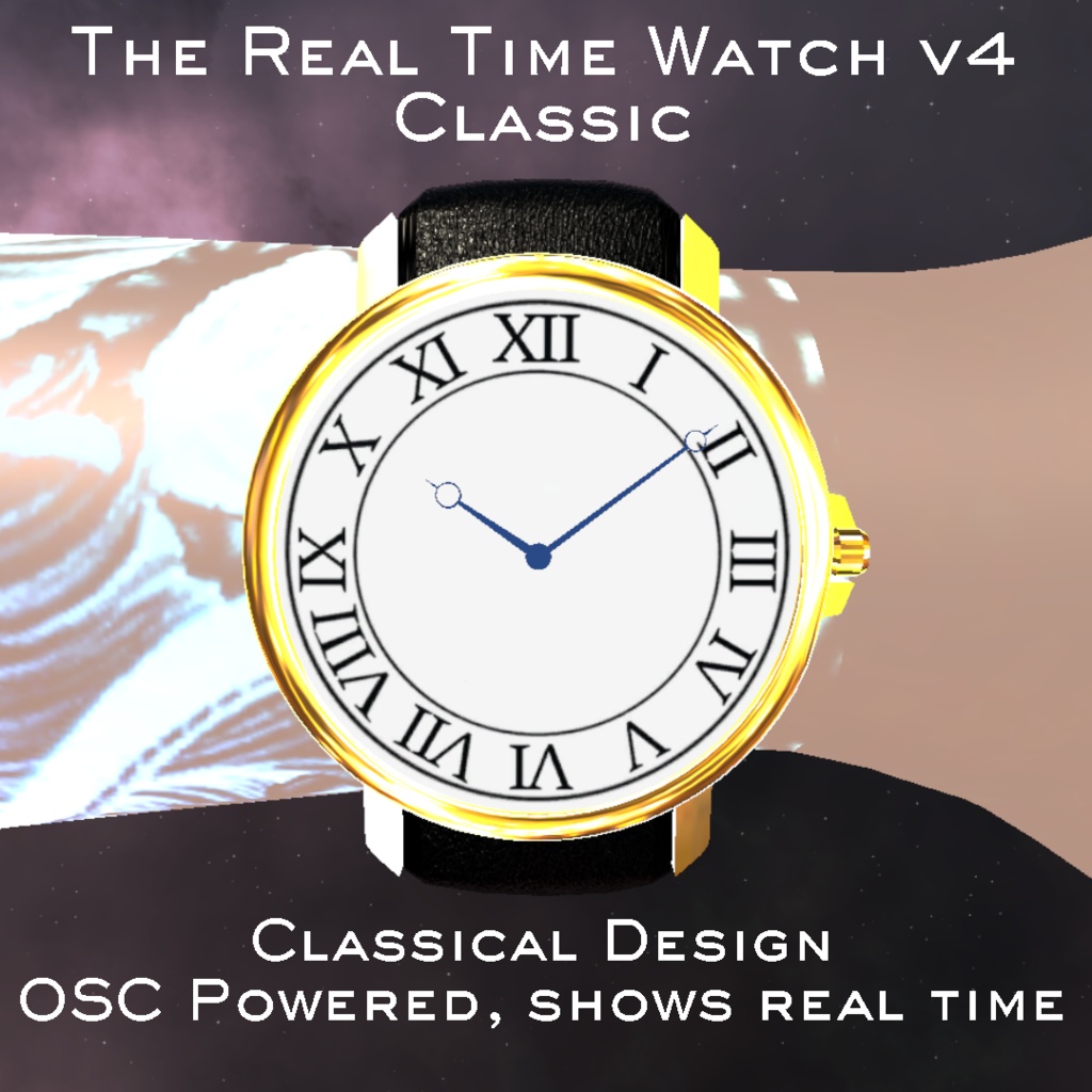 腕時計 Classic Realtime Watch v4 system for VRChat 3.0. avatars