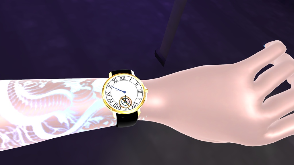 腕時計 Classic Tourbillon Realtime Watch v4 system for VRChat 3.0. avatars
