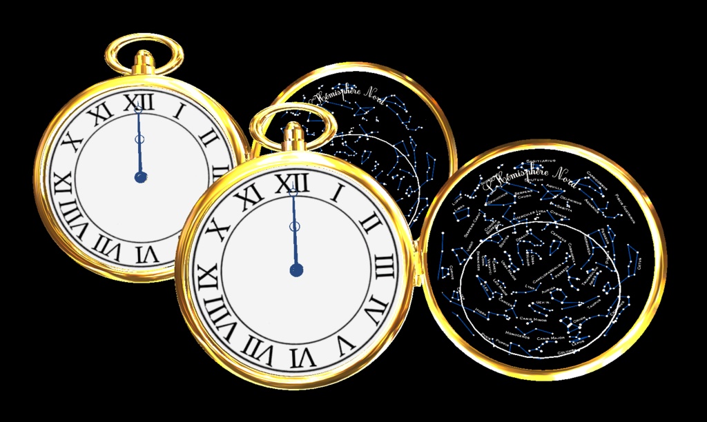 腕時計 Realtime Watch v4 The Northern Sky Pocket Watch for VRChat 3.0. avatars
