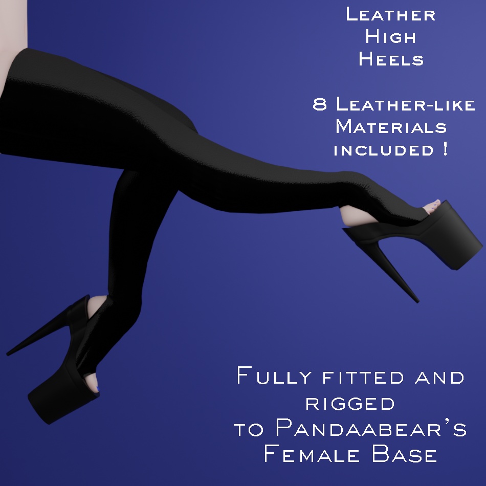 Leather High Heels (8 Preset Materials included)