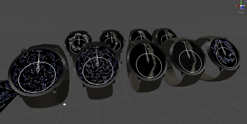 腕時計 Realtime WatchV4 : The Night Sky Watch II for VRChat 3.0. avatars