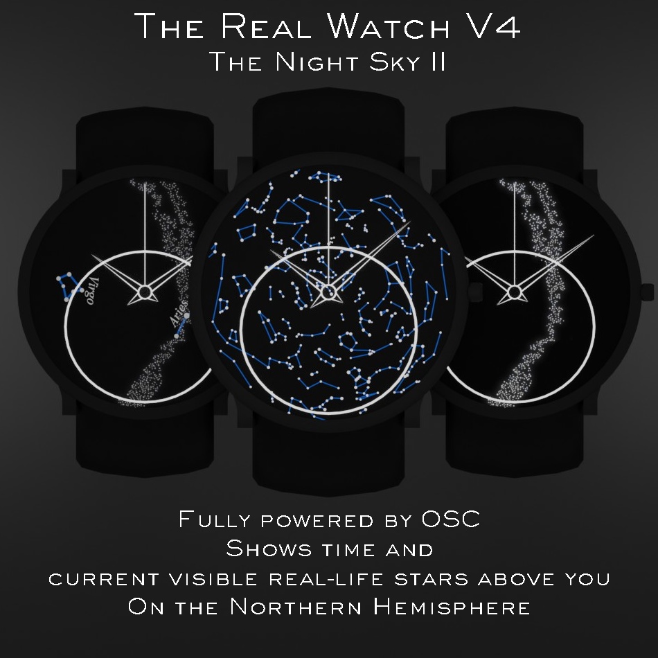 腕時計 Realtime WatchV4 : The Night Sky Watch II for VRChat 3.0. avatars