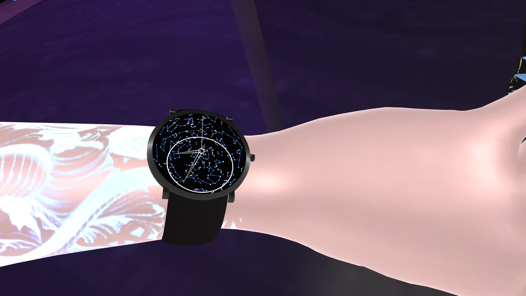 腕時計 Realtime WatchV4 : The Night Sky Watch II for VRChat 3.0. avatars