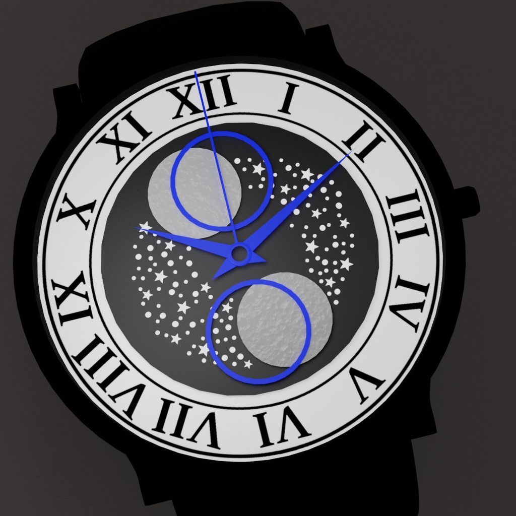 Moonphase II Realtime Watch v4 system for VRChat 3.0. avatars
