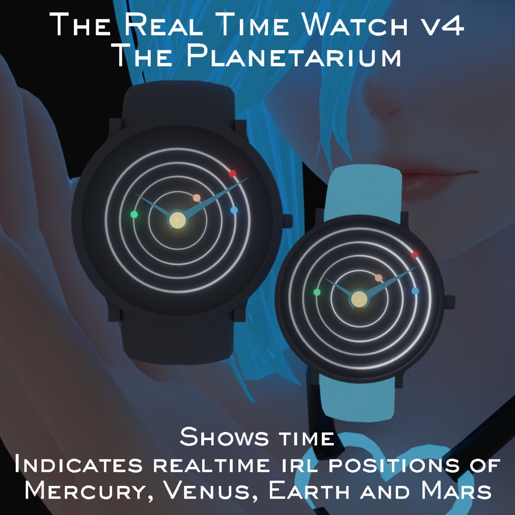 腕時計 The Planetarium - Realtime Watch v4 system for VRChat 3.0. avatars
