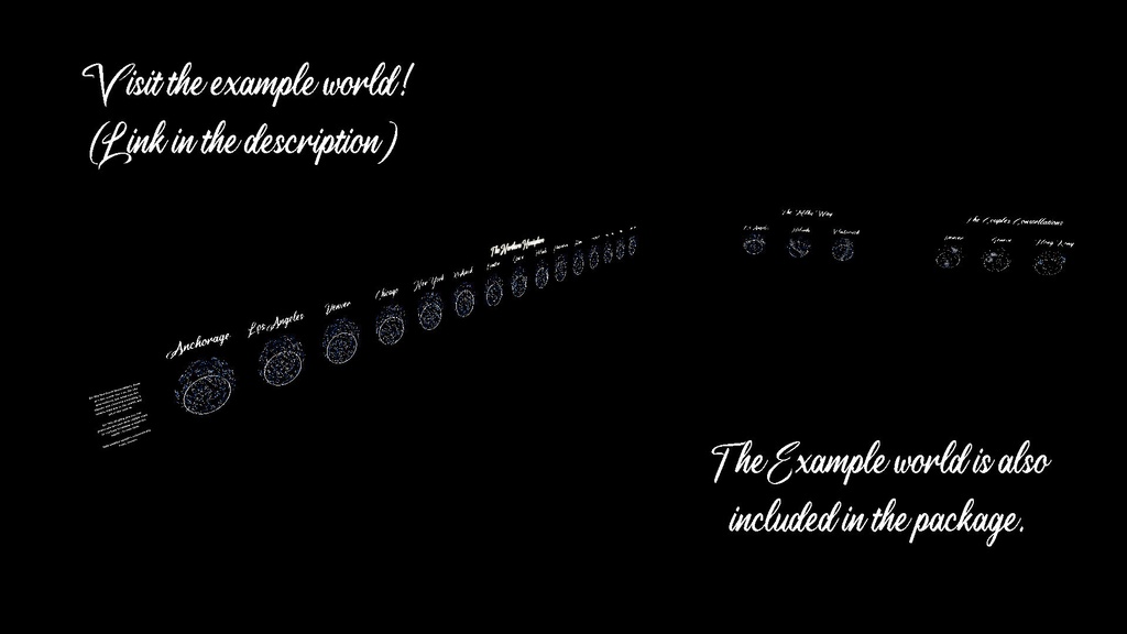 The Northern Hemisphere Stars Display for VRChat 3.0 Worlds (15 Different timezones display !)