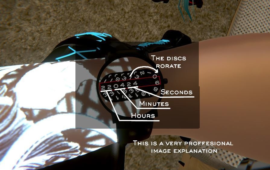 腕時計 The Digital OSC Watch for VRChat 3.0 Avatars