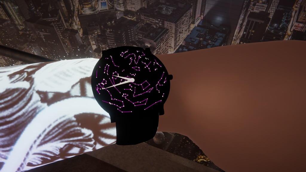 腕時計 Realtime WatchV4 : The Night Sky Watch III for VRChat 3.0. avatars