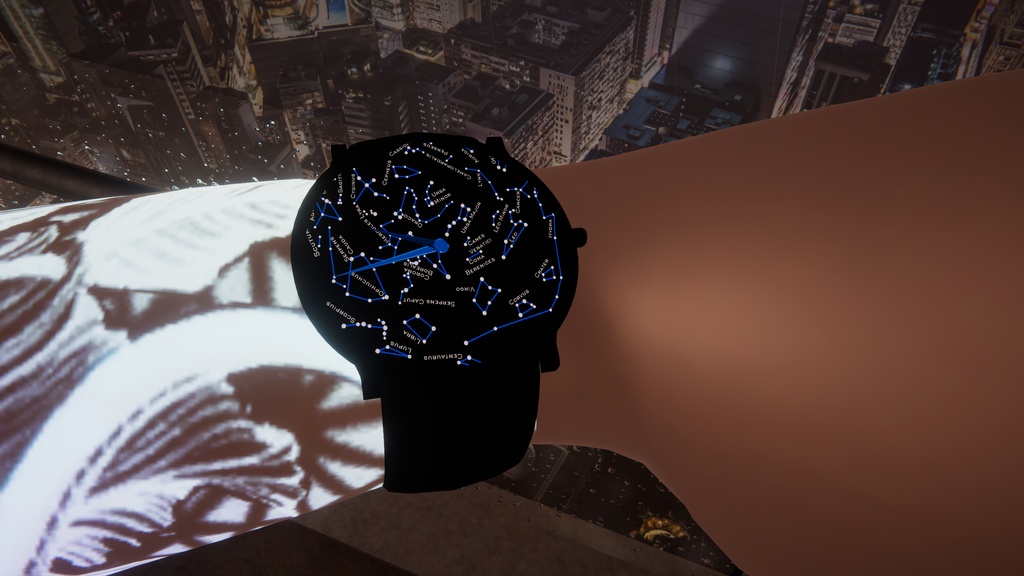 腕時計 Realtime WatchV4 : The Night Sky Watch III for VRChat 3.0. avatars