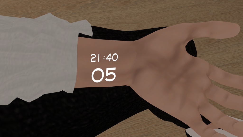腕時計 Realtime OSC Watch, the "No Watch" for VRChat 3.0 avatars VRChat 3.0アバター向けのリアルタイムOSCウォッチ、"ノーウォッチ"