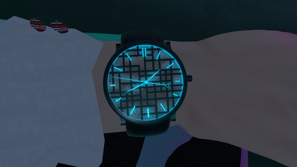 腕時計 The Wireframe Realtime Watch v4 OSC system for VRChat 3.0. avatars ...