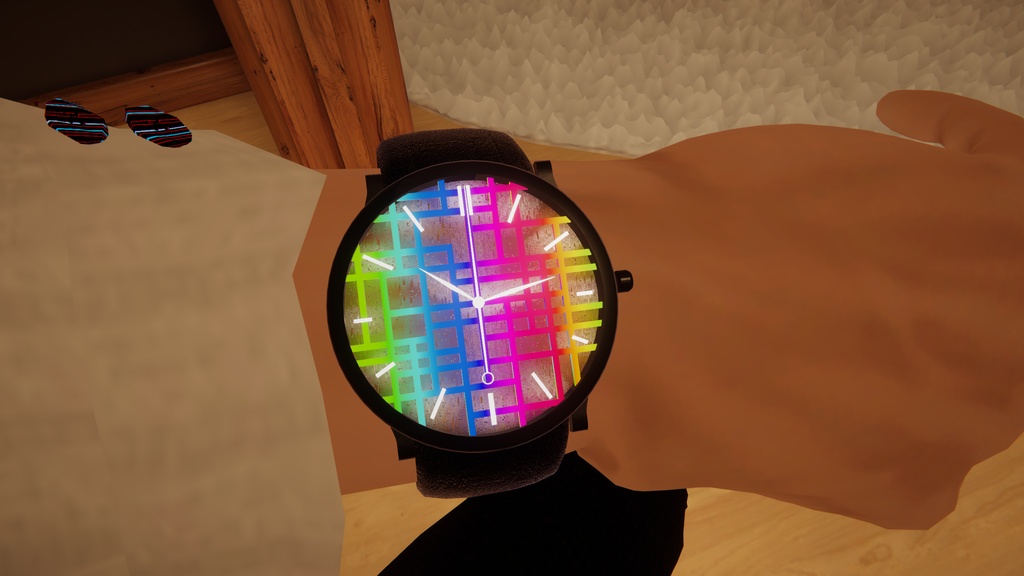 腕時計 The Wireframe Realtime Watch v4 OSC system for VRChat 3.0. avatars
