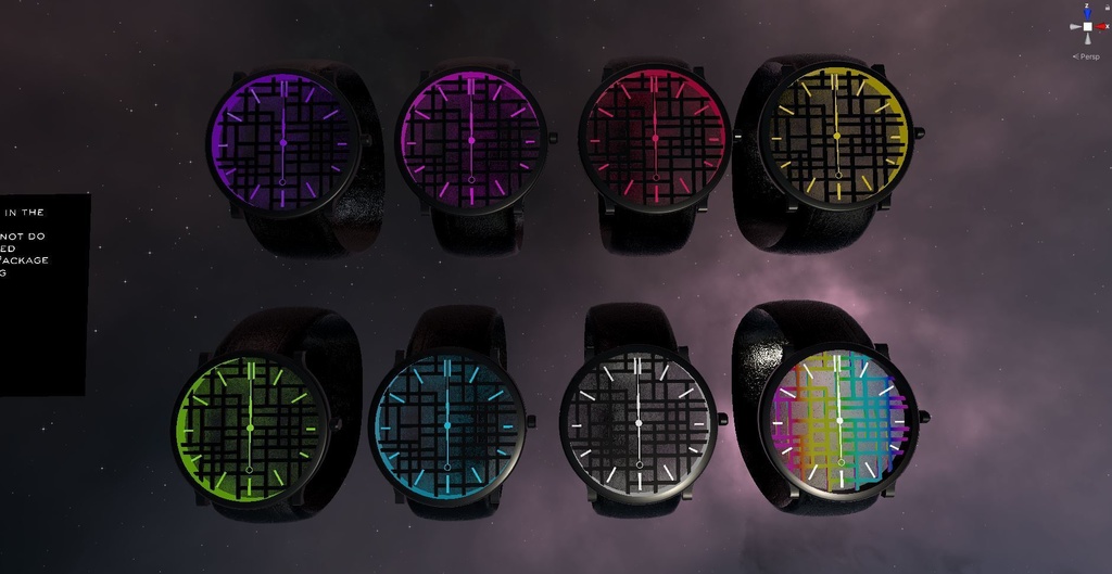 腕時計 The Wireframe Realtime Watch v4 OSC system for VRChat 3.0. avatars