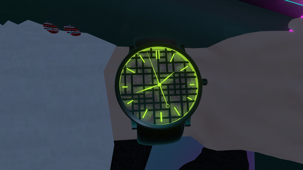 腕時計 The Wireframe Realtime Watch v4 OSC system for VRChat 3.0. avatars