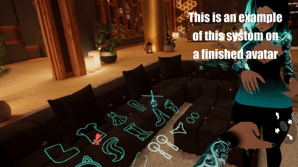 Customisable Touch Menu Prefab for VRChat 3.0 Avatars Toggles COMMERCIAL LICENSE