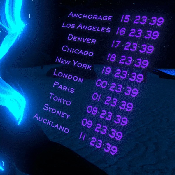 The 10 Timezones Around the World OSC Watch Clock system for VRChat 3.0. avatars