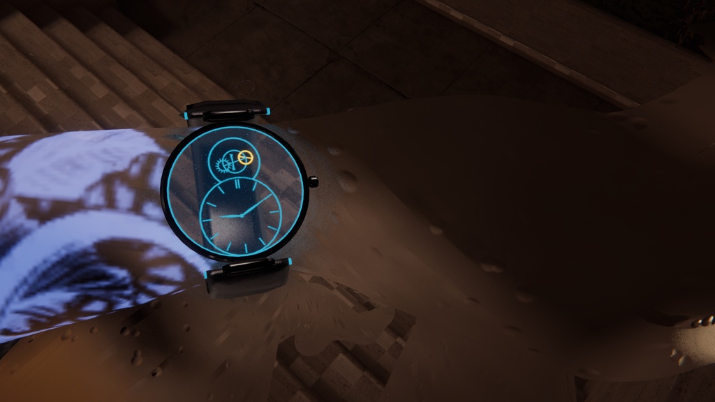 腕時計 The Aurora Chronos Real Watch v4 system for VRChat 3.0. avatars