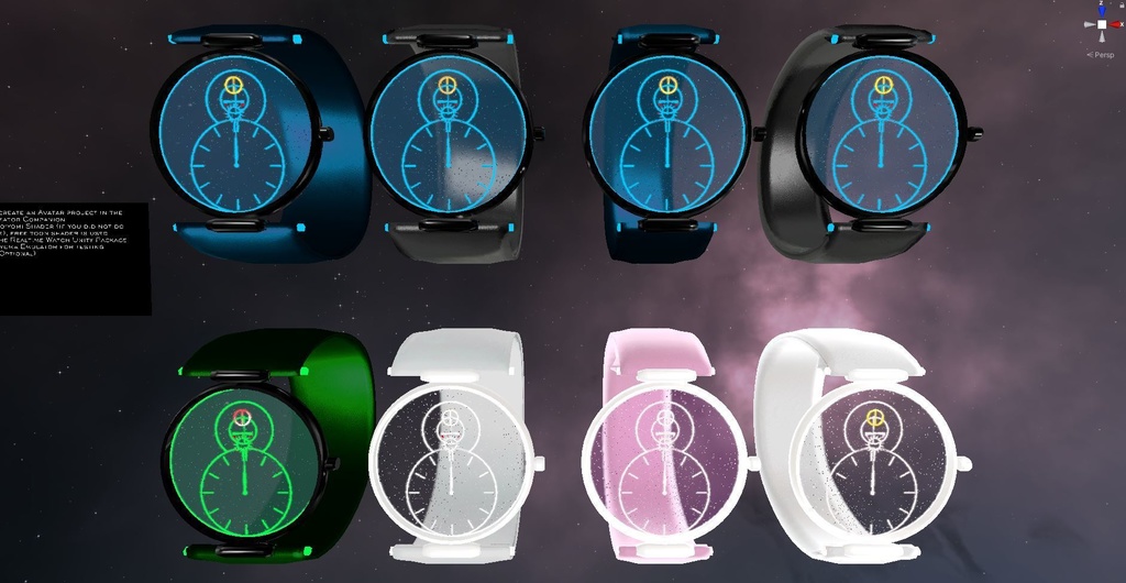 腕時計 The Aurora Chronos Real Watch v4 system for VRChat 3.0. avatars