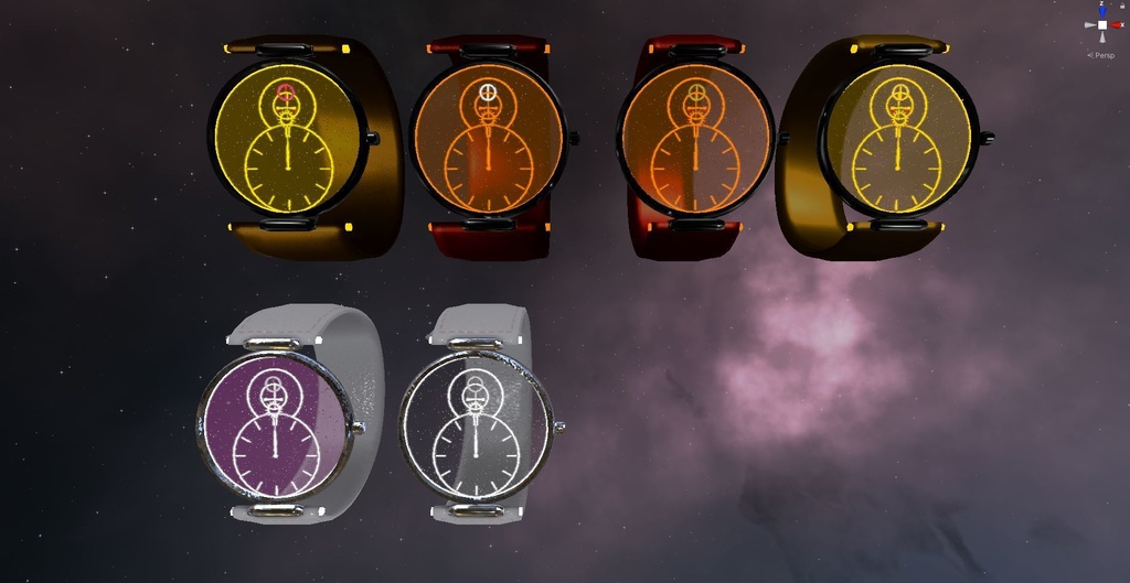 腕時計 The Aurora Chronos Real Watch v4 system for VRChat 3.0. avatars