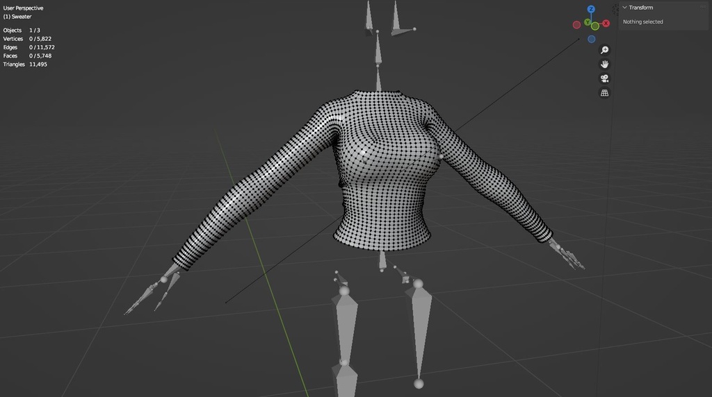 "Lucy" Sweater for VRChat Avatars COMMERCIAL LICENSE