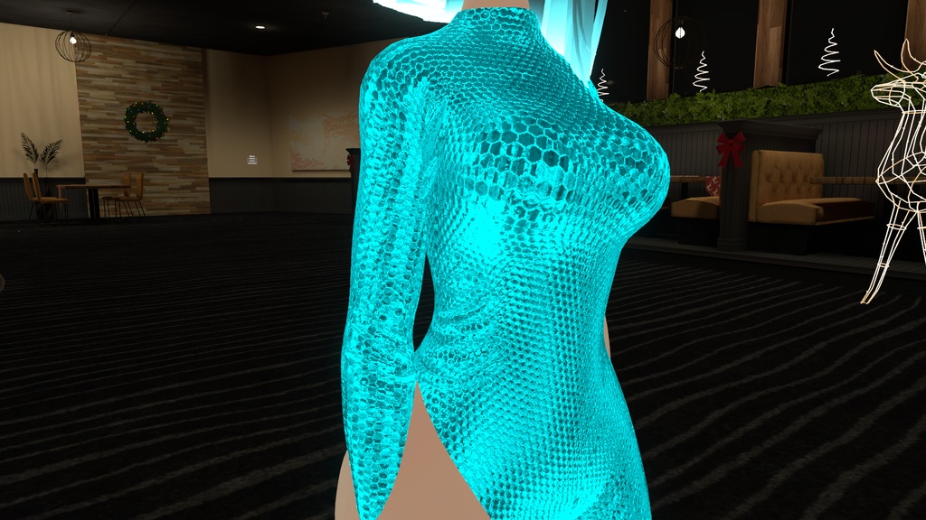 Asymetric Latex Bodysuit "Aria" for VRChat avatars COMMERCIAL LICENSE