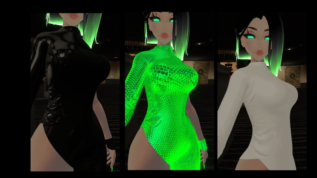 Asymetric Latex Bodysuit "Aria" for VRChat avatars COMMERCIAL LICENSE