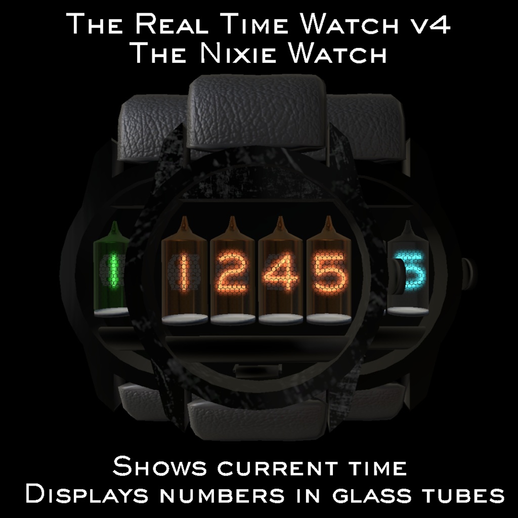 The Nixie Watch Realtime OSC Watch v4 system for VRChat 3.0. avatar VRCFury Nixieウォッチ リアルタイムOSCウォッチ v4 システム for VRChat 3.0 アバターs