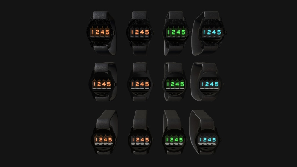 The Nixie Watch Realtime OSC Watch v4 system for VRChat 3.0. avatar VRCFury Nixieウォッチ リアルタイムOSCウォッチ v4 システム for VRChat 3.0 アバターs