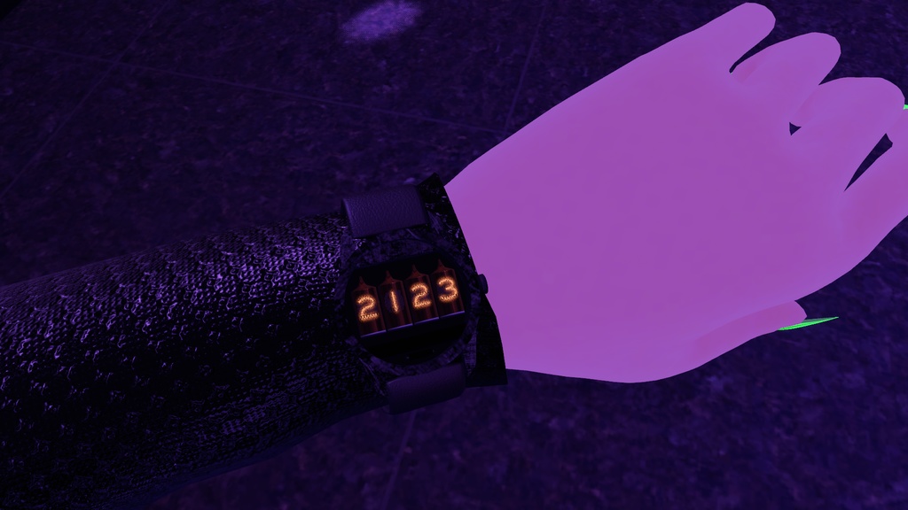 The Nixie Watch Realtime OSC Watch v4 system for VRChat 3.0. avatar VRCFury Nixieウォッチ リアルタイムOSCウォッチ v4 システム for VRChat 3.0 アバターs
