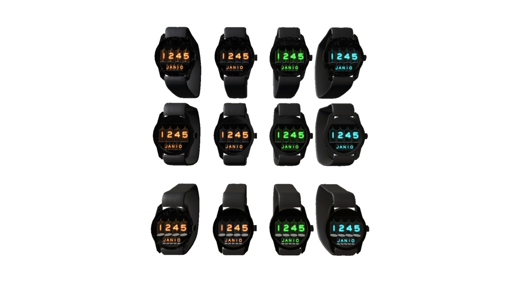 The Nixie Watch Calendar Realtime OSC Watch v4 system for VRChat 3.0. avatars